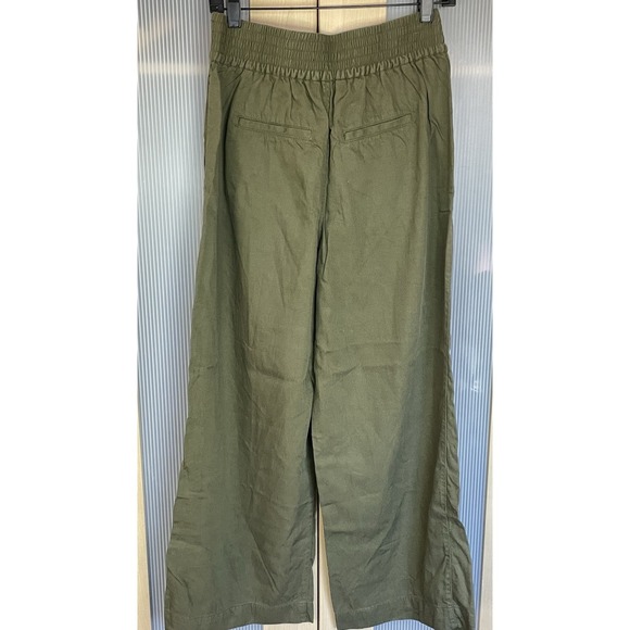MADEWELL Carley Wide-Leg Pants Utility Green Sz S Casual Career Travel Retro New - Picture 6 of 9